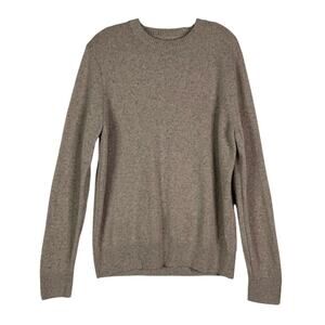 J.Crew Donegal Elbow Patch Sweater 05113 Tan Brown Mens Large Lambs Wool